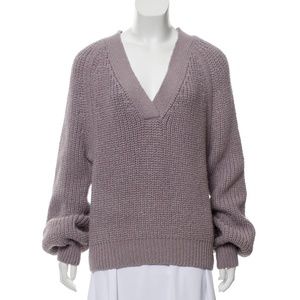 Apiece Apart Alpaca Wool V Neck Sweater Lavender